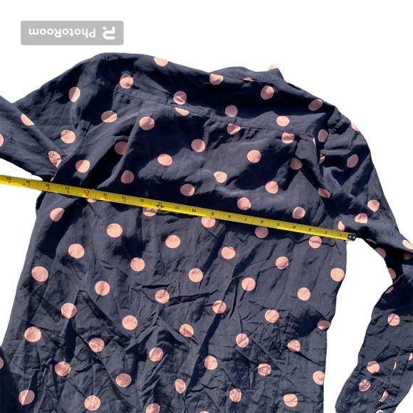 Tory Burch Ruffle Trimmed Polka Dot Silk Crepe De Chine Dress size 4 - Picture 9 of 12